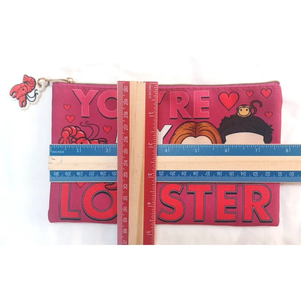 You're My Lobster FRIENDS Pencil Makeup Case Cosmetic Ross & Rachel 8x4 *READ